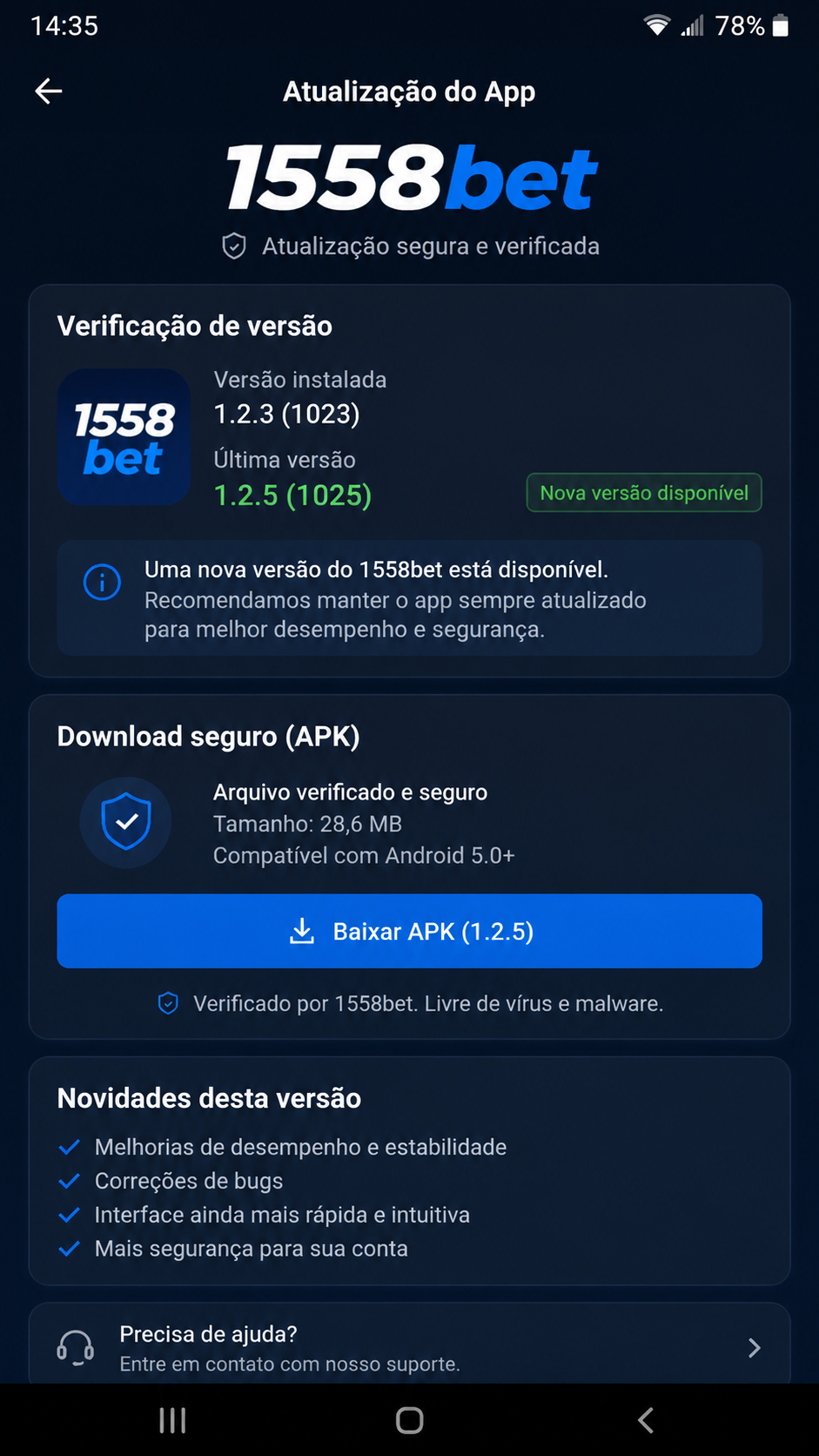 1558bet screenshot