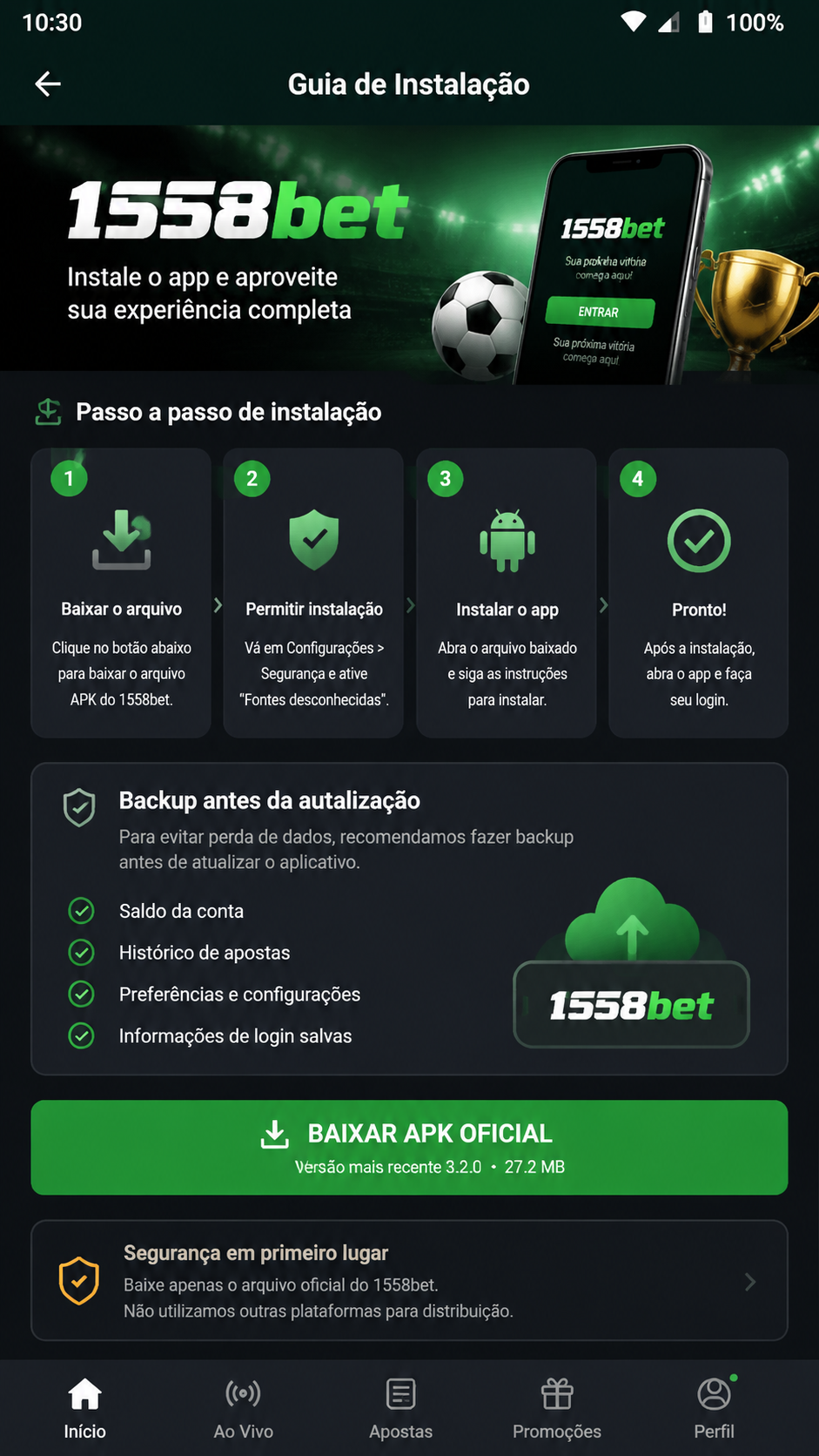 1558bet screenshot
