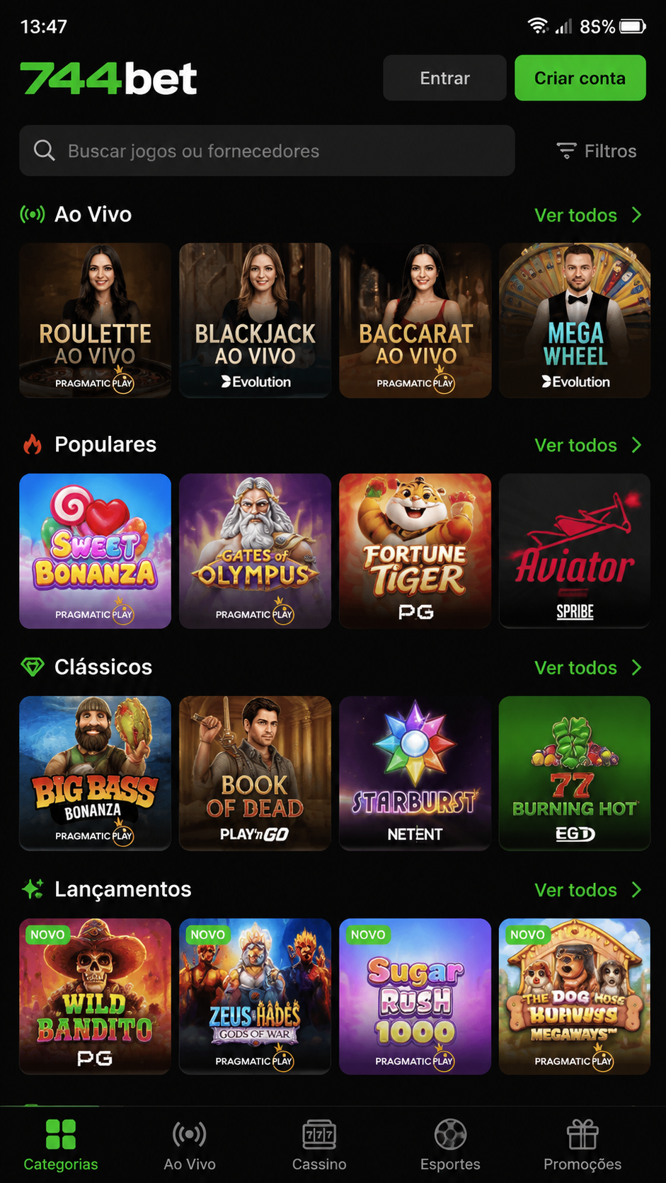 744bet screenshot