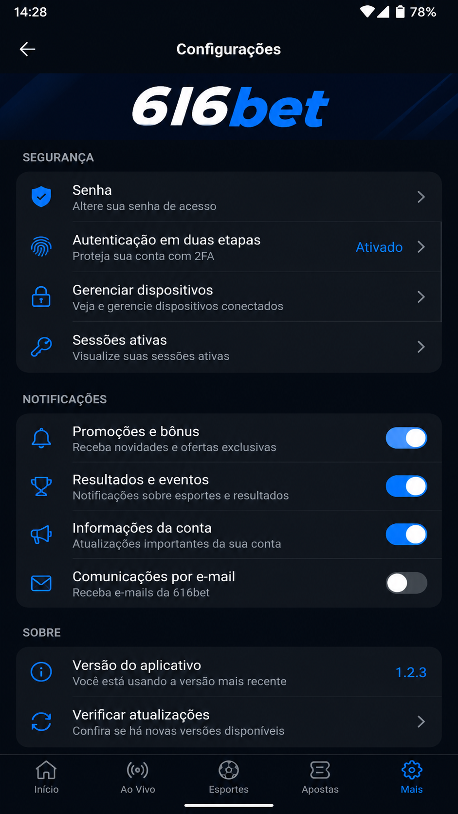 616bet screenshot